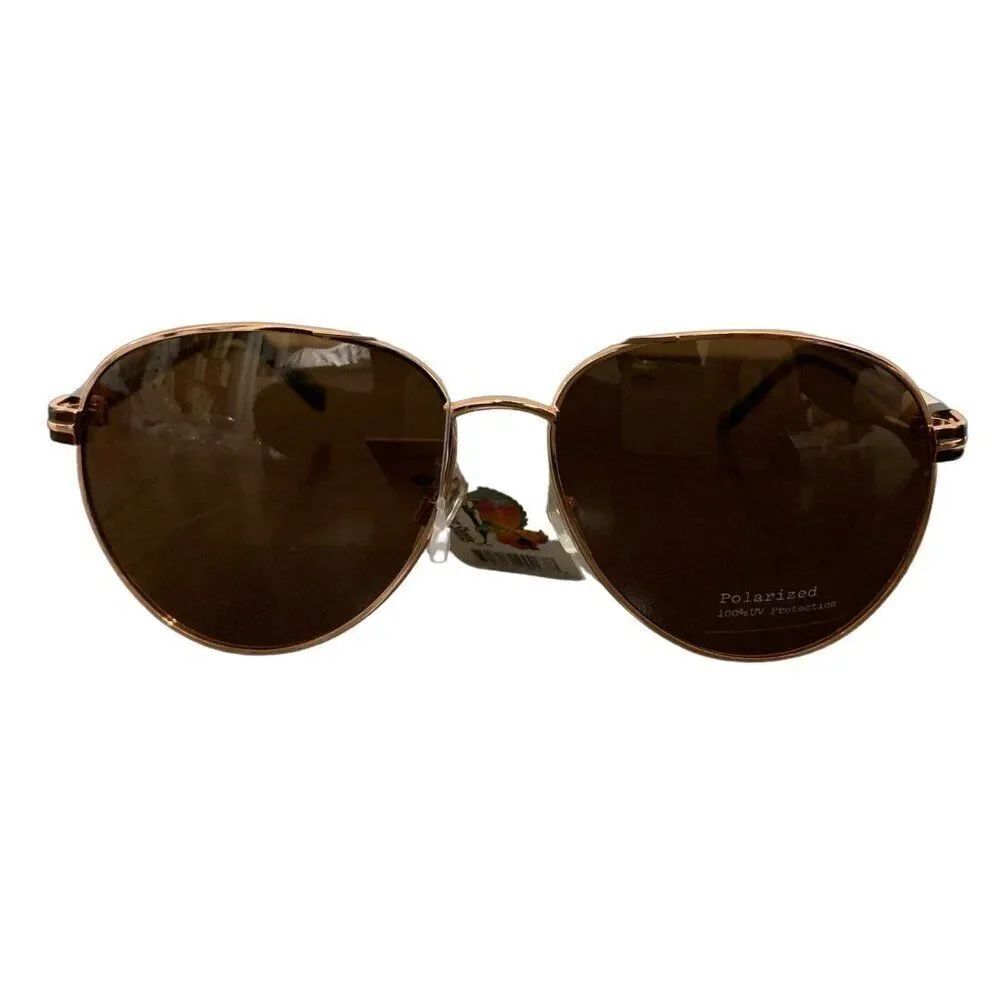 A New Day Target New Womens Gold Frame Brown Lens Aviator Sunglasses